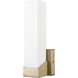 None LED 13 inch Modern Gold Outdoor Wall Sconce